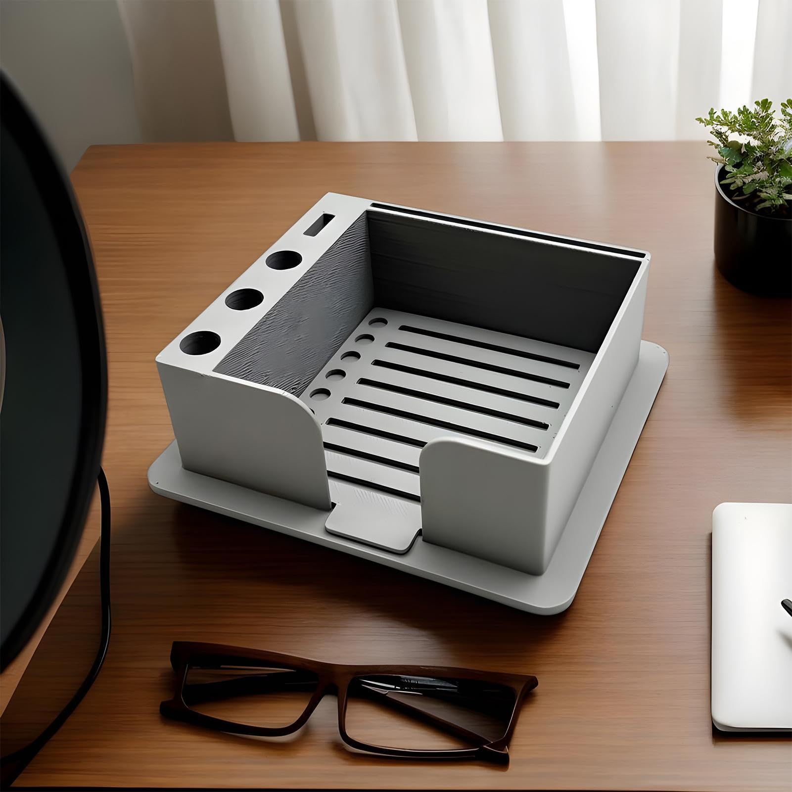 付箋ステンシルテンプレート - デスク用メモホルダー | デスクトップペーパーディスペンサー 繰り返し..