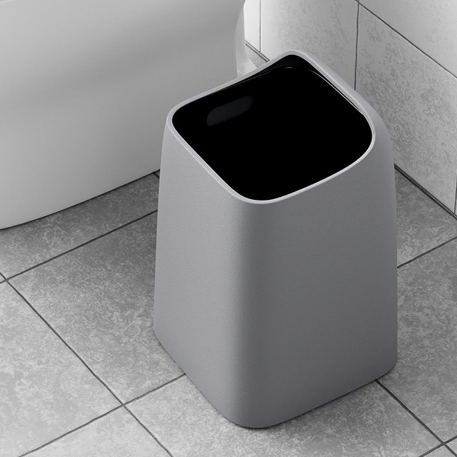 二重層ゴミ箱、家庭用ゴミ箱, 二重層家庭用ゴミ箱, 汚れにくい長方形のゴミ箱、家庭、リビングルーム、キッチン用(3)