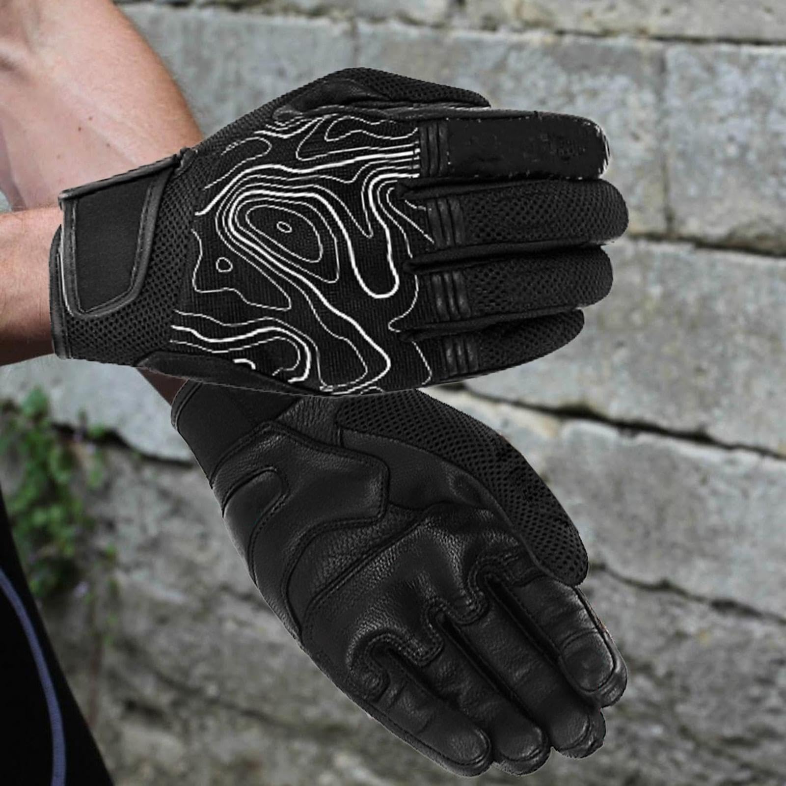 アンチスリップサイクリンググローブ、オートバイライディンググローブ | アンチスリップ防水防風サイ..