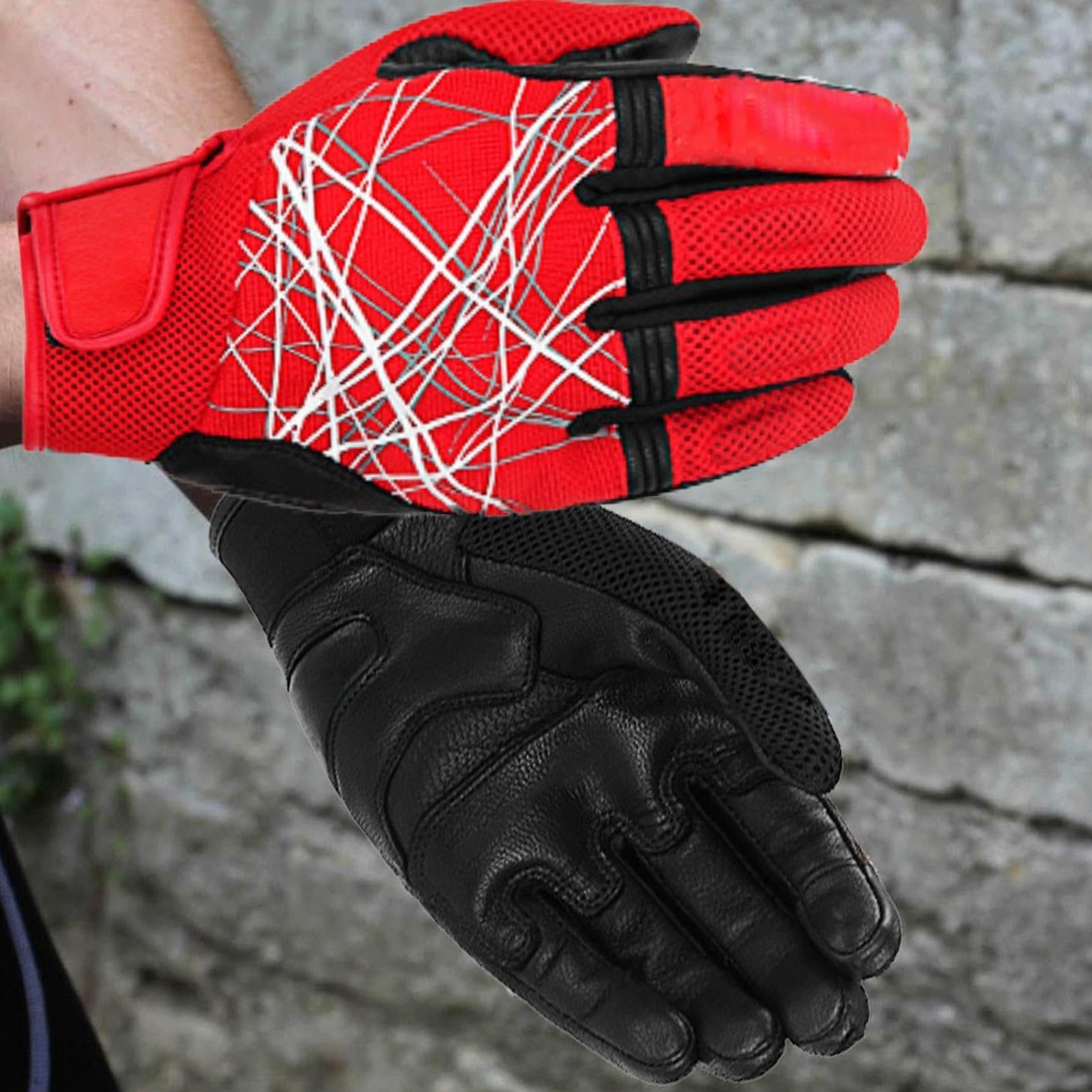 アンチスリップサイクリンググローブ、オートバイライディンググローブ, フルフィンガーウィンター防水..