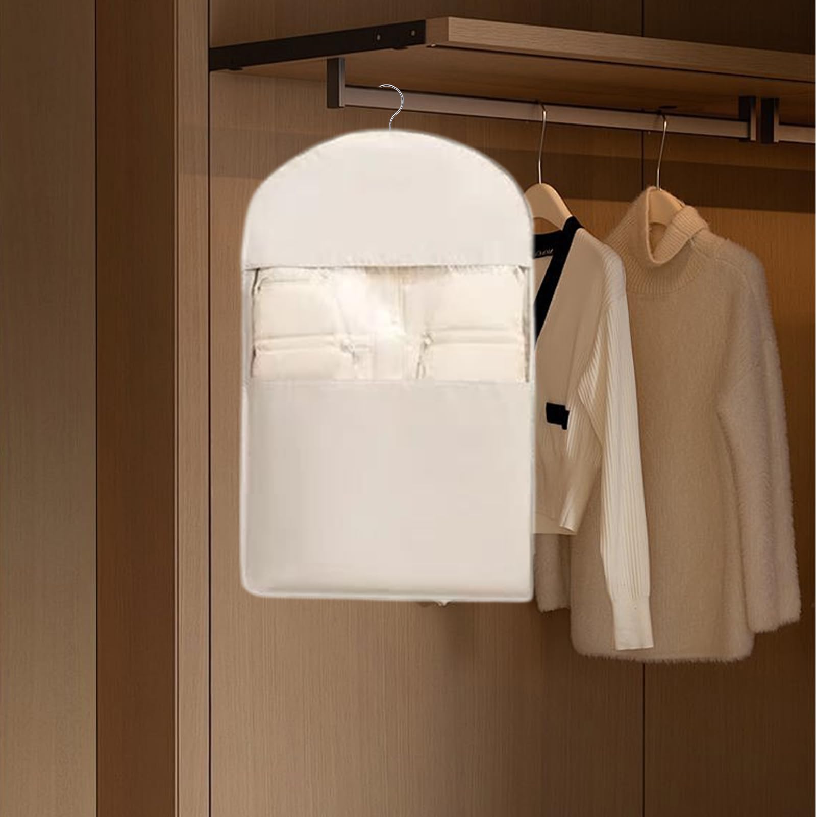 コート用のハング可能な真空収納バッグ、保管用の衣服袋,ダストプルーフセルフコンプレッショントラベルガーメントバッグ - ホームトラベルウェディングビジネストリップリサイタルのためのスペース節約オーガナイザー