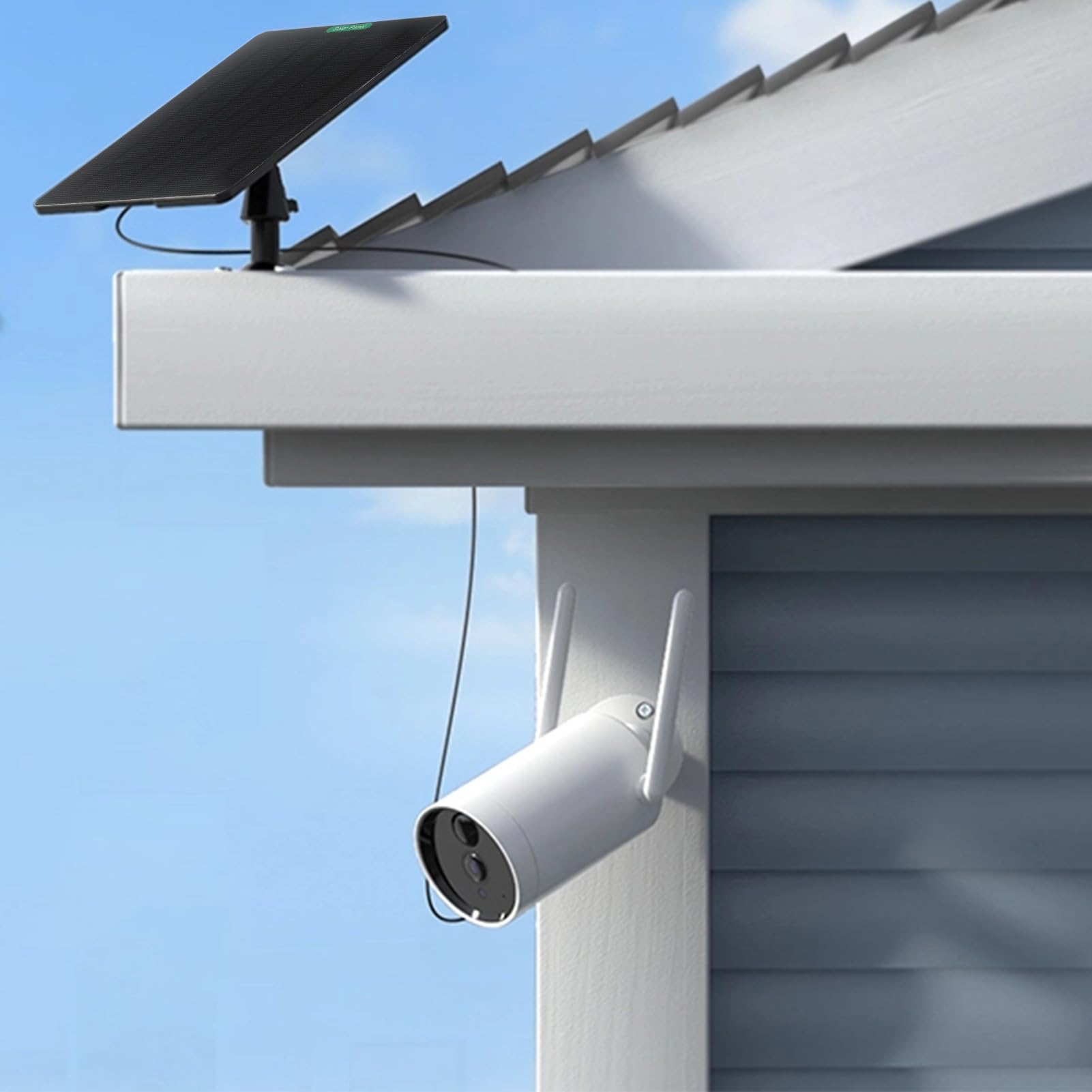 ドアベル用ソーラーチャージャー - ソーラーセキュリティカメラ充電器 | ドアベルアクセサリー 壁取り..