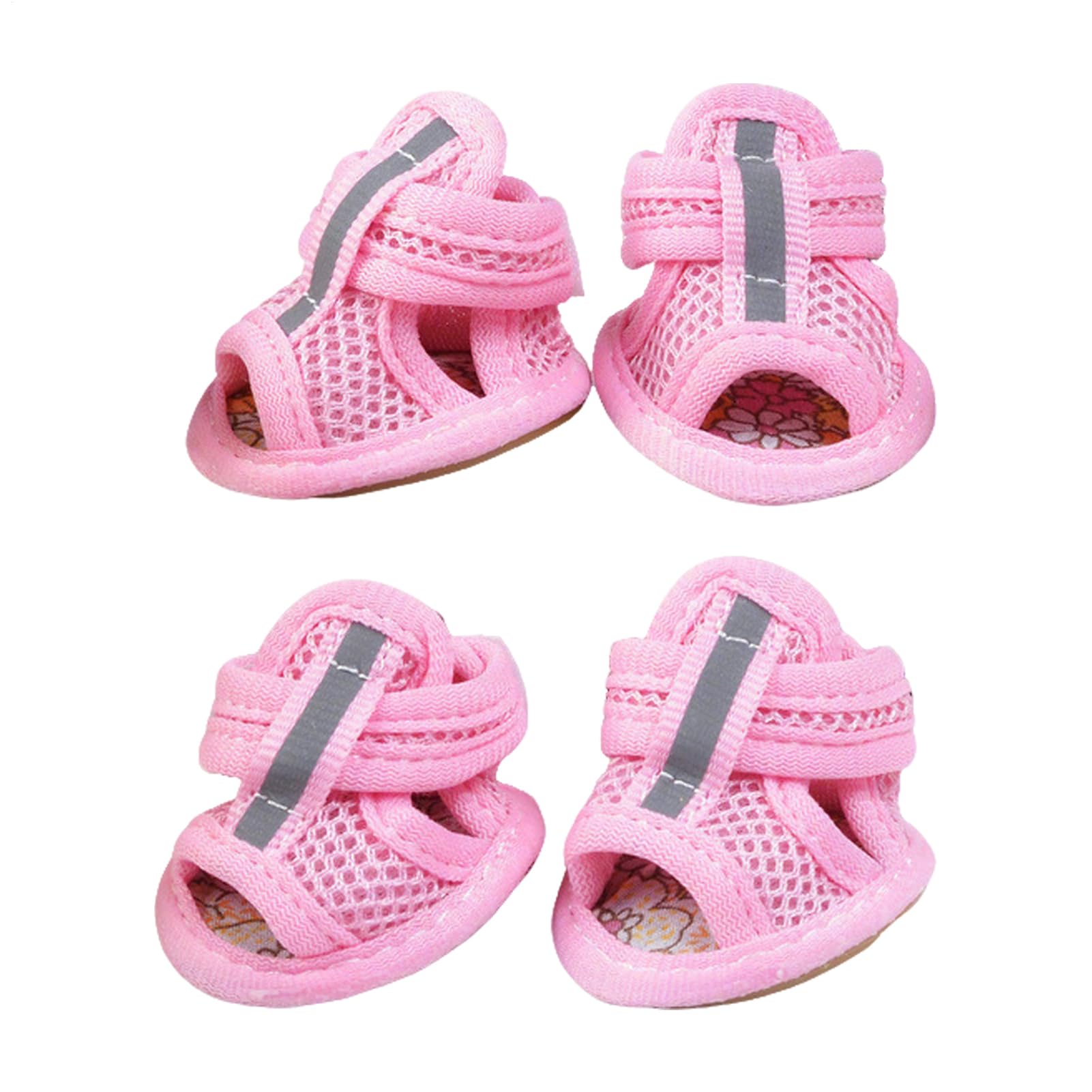 楽天アピネス犬用シューズ - 4個の犬用ウォーキングサンダル - パピーブーツ 舗装路 庭 道路 ハイキング 夜間外出 屋内 ホーム 公園 日常 アウトドア用ペット用品