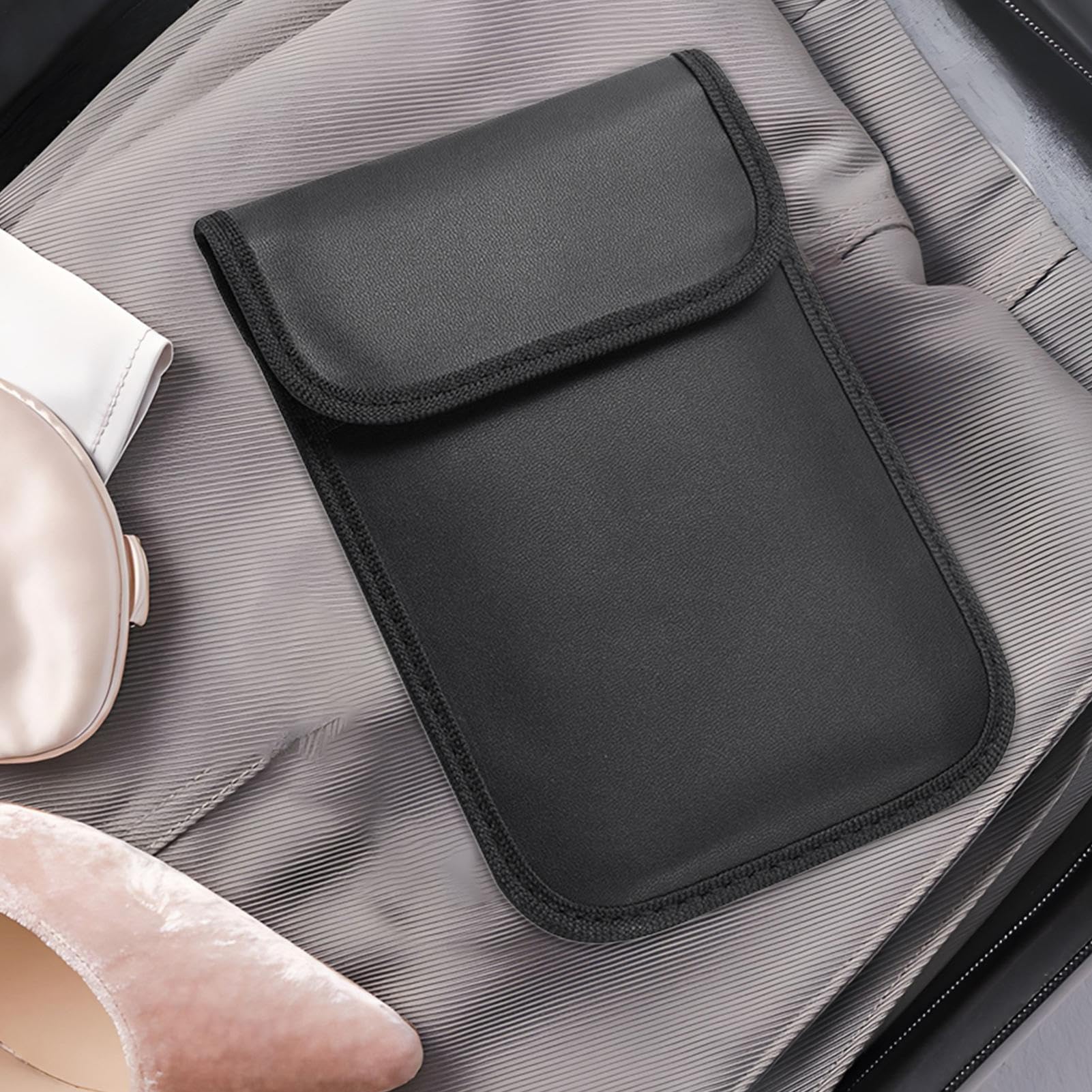 信号遮断ポーチ,電波遮断ポーチ 防犯ウォレット - 電子機器用データセキュリティケース トラッキング防止シールドウォレット 運転 旅行 ビジネス