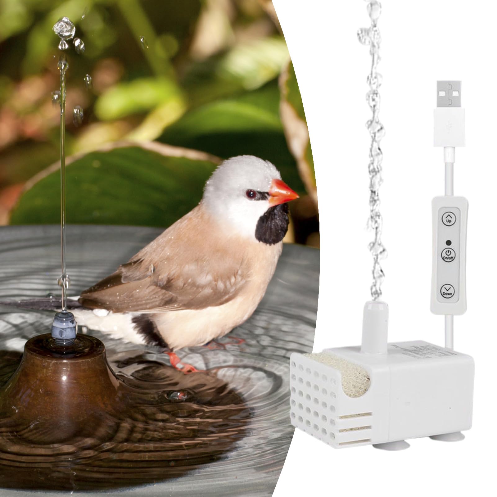 猫用噴水ポンプ 交換用 | ミニサブマーシブル水中ポンプ - 省エネ ミニ水流循環システム 水槽 アクアリ..