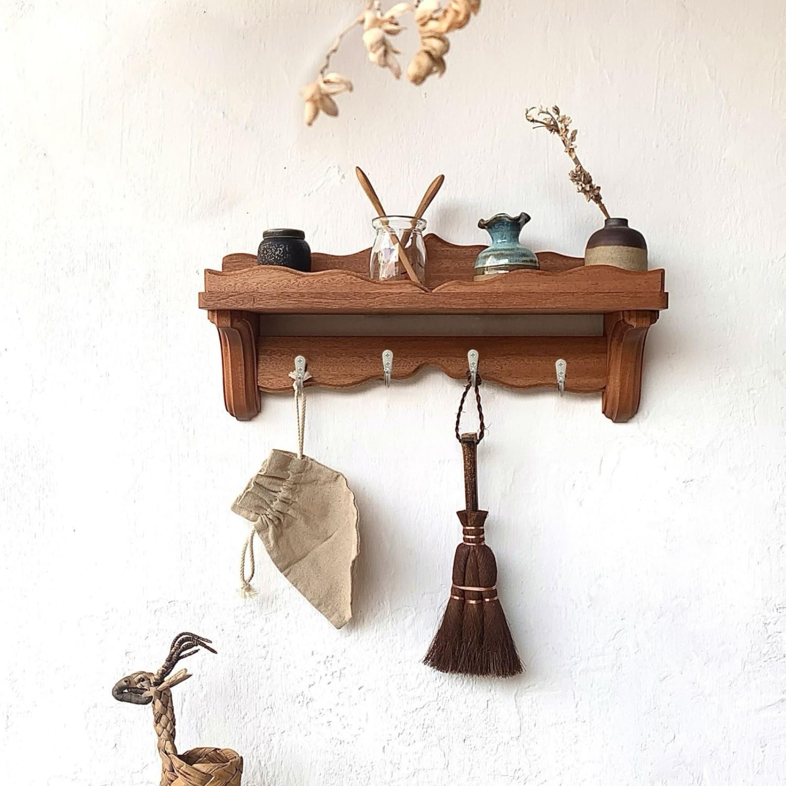 Eledabra 壁掛けフックローブフック 20個 シングルコートハンガーと40個のネジ(シルバー)