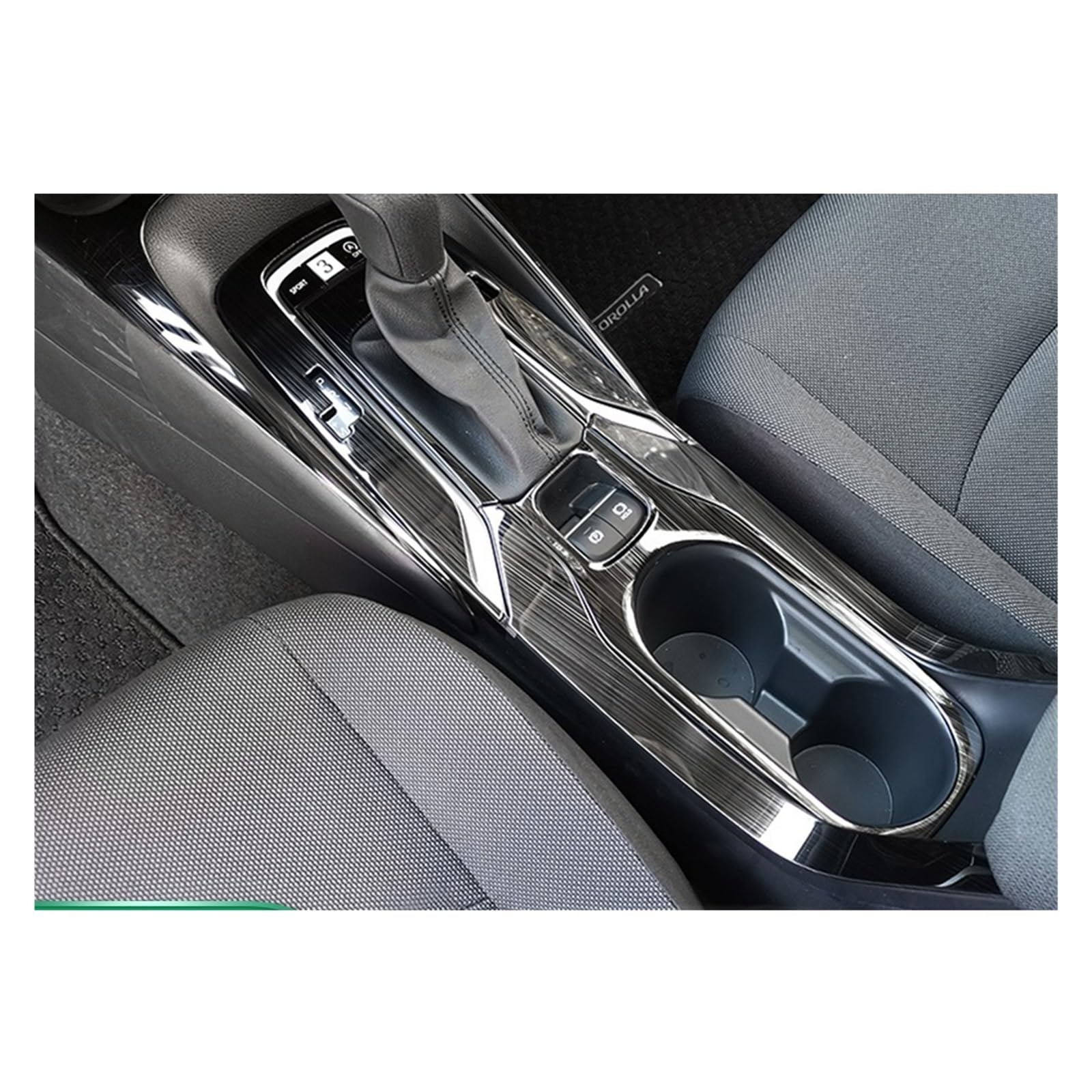 ステンレスカーボンカーギアシフトパネルフレームトリムカバー カローラE210 2019 2020 2021 2022 2023..