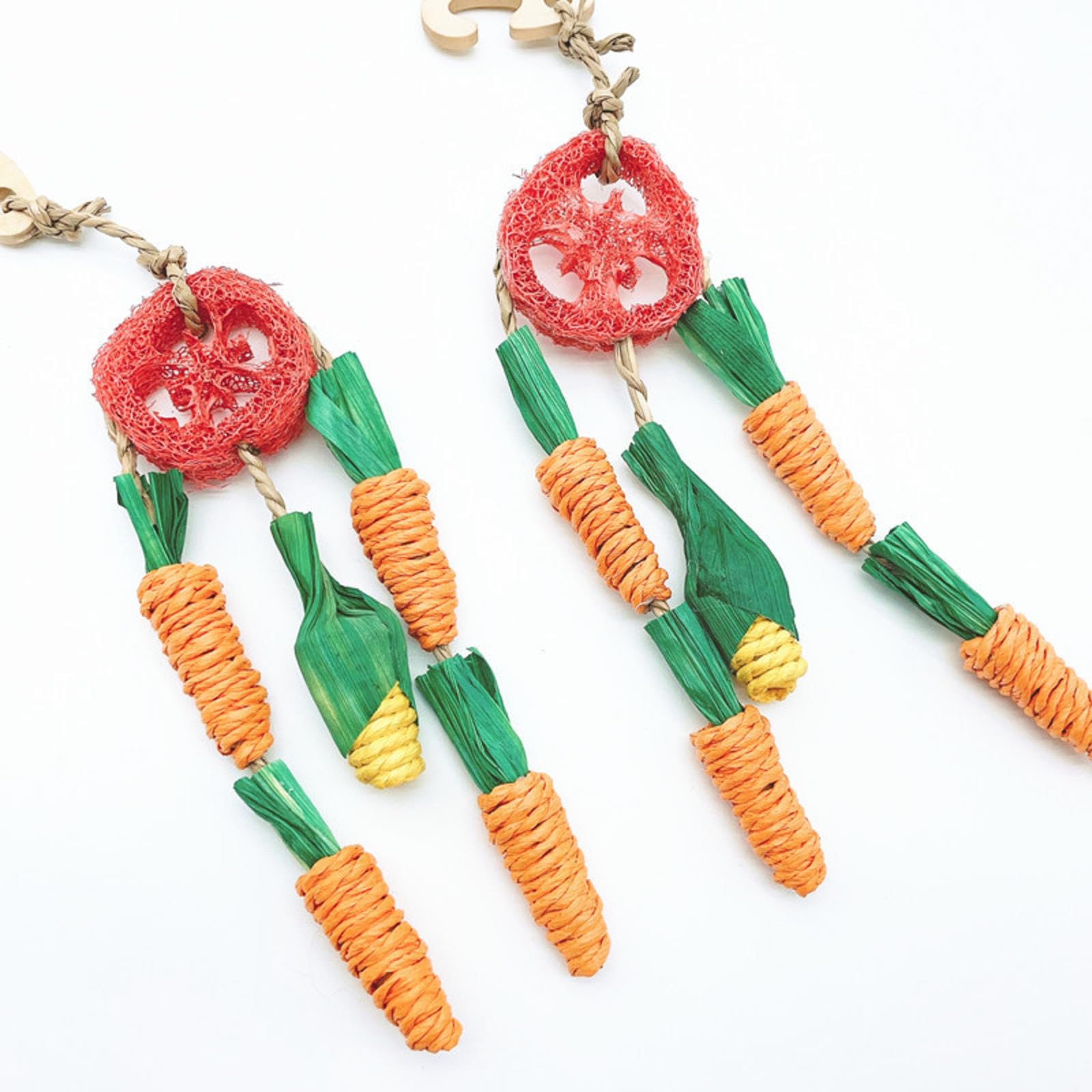 ウサギバイトストリング 鳥 臼歯 ストリング ペット ニンジンバイトストリング モル ペンダント ラビッ..