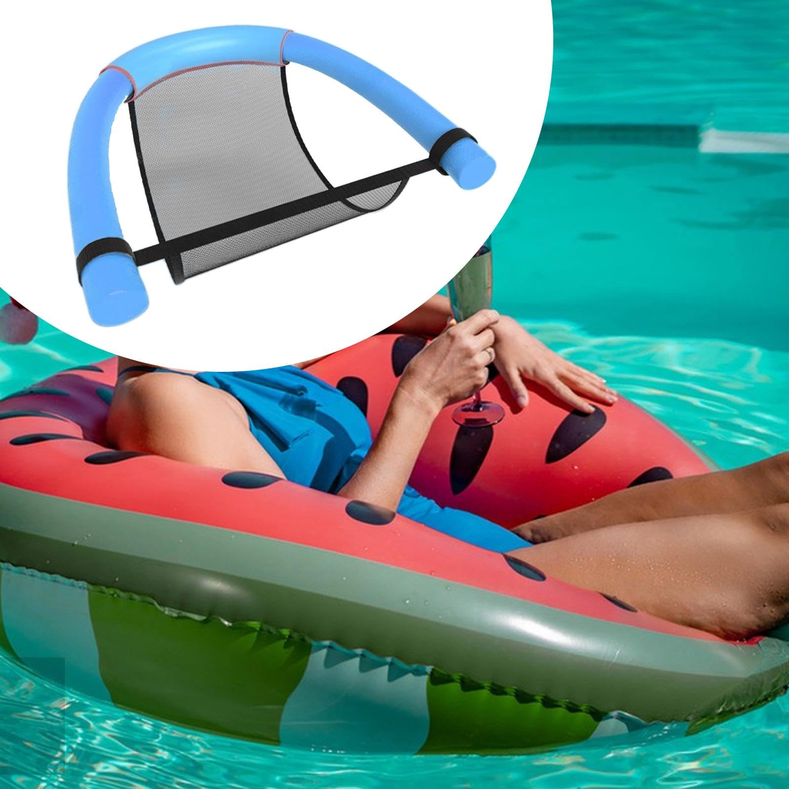 プールフロートヌードルチェア 快適なレイジーウォーターベッド スイミングラウンジ 子供と大人用