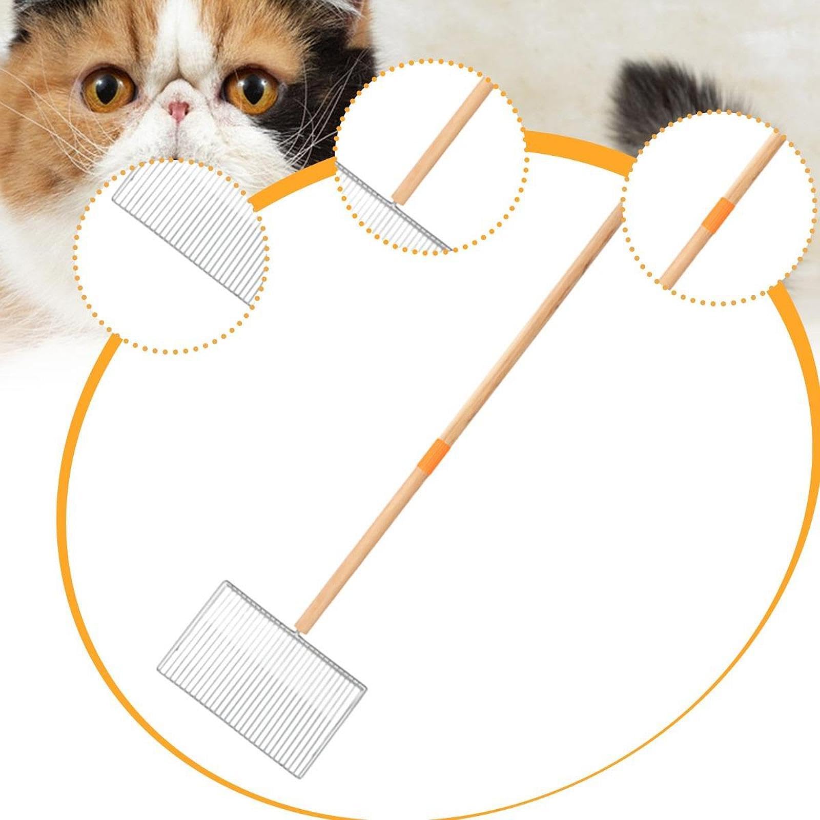 猫用トイレスコップ 多機能 子猫用 排泄物ふるい 金属メッシュふるい