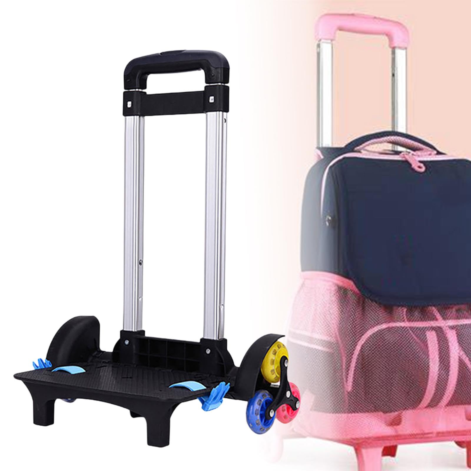 バックパックトロリー キャスター付き荷物カートスタンド アルミ合金 スクールバッグトロリー 折りたた..