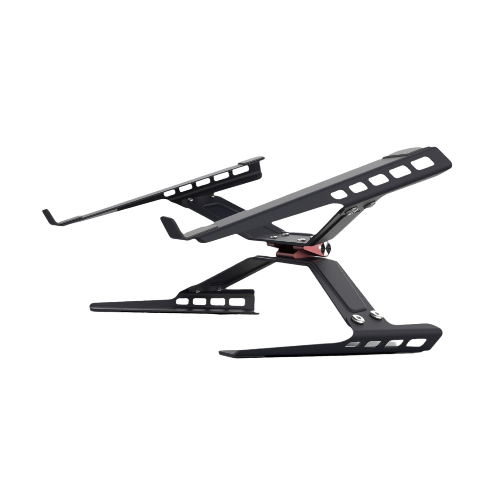 アピネスの調整可能なゲームラップトップスタンドスイベルジョイントマルチパスポータブル〜インチのラップトップアクセサリー炭素鋼ブラケット｜アングル2