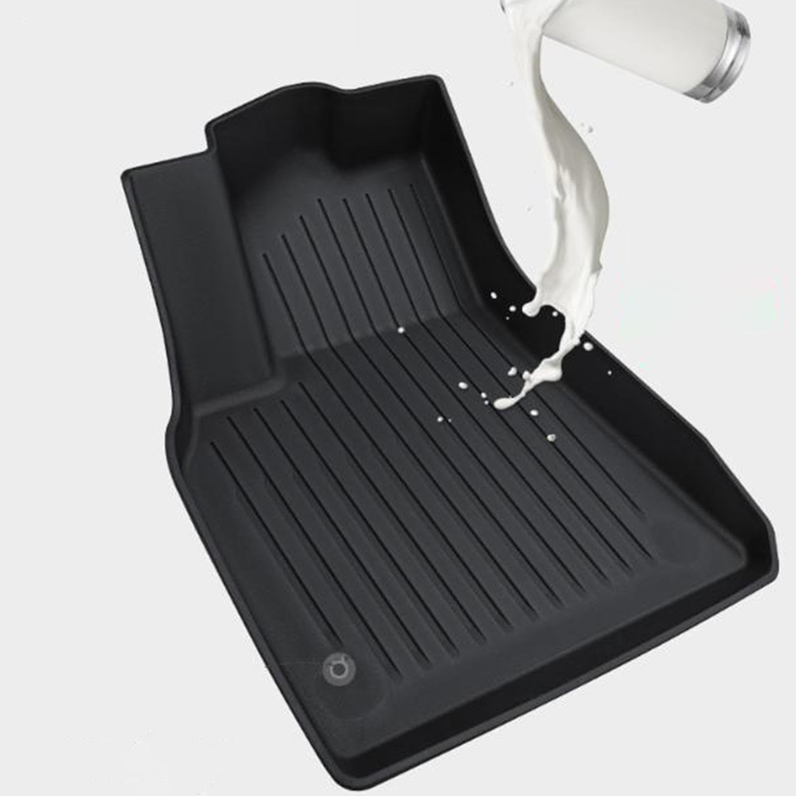 個セット フロアマット 内装アクセサリー ゴム素材 カーゴライナー フロントとリア モデルY用 耐摩耗性