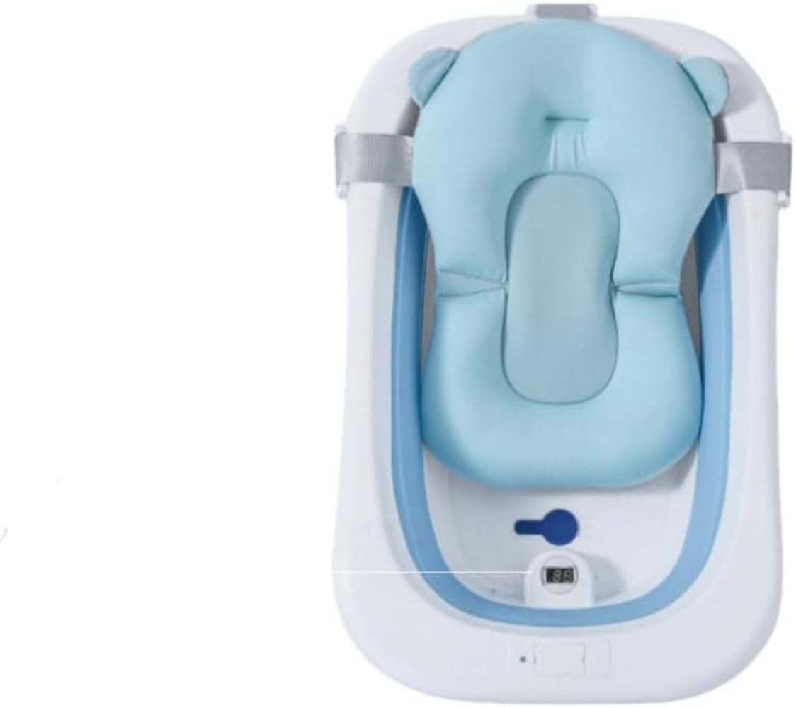 滑り止めベビーバス 折りたたみ式 湯温計付き 赤ちゃん浴槽 バスチェア 赤ちゃん ベビー バスクッショ..