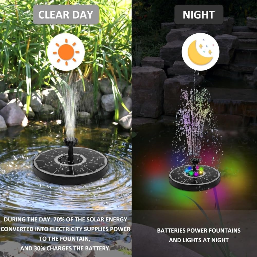 ソーラー噴水ポンプ ソーラーポンプ 噴水 ソーラー 池 ポンプ ソーラー水中ポンプ 屋外 強力 蓄電機能..