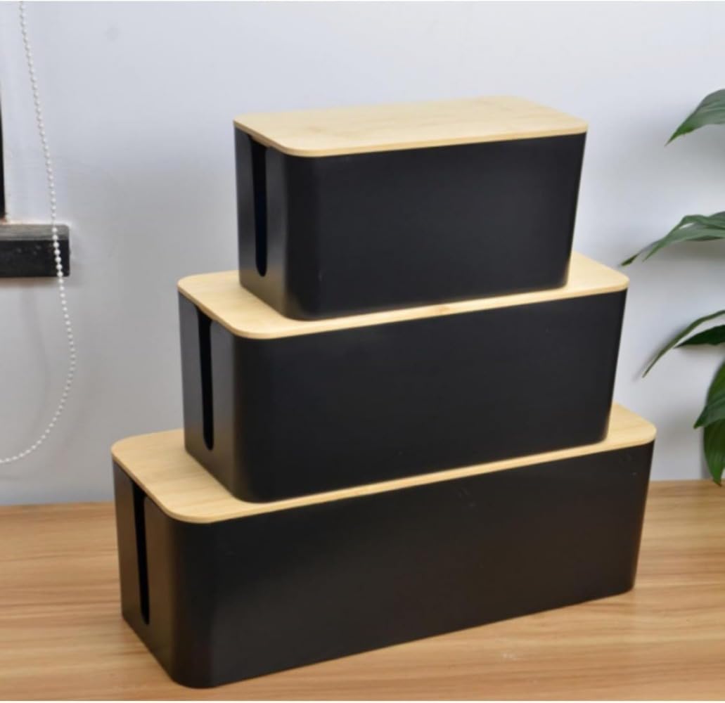 データケーブル収納ボックス、ワイヤー配線電源タップ電源コードプラグインボード収納ボックス、ハブ、..