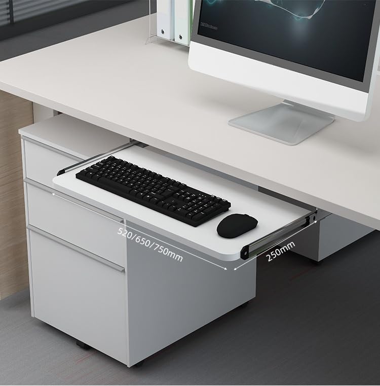 キーボードトレイ デスク下 スライド式 耐荷重25kg 人間工学設計 姿勢改善 疲れ軽減 簡単取り付け キー..