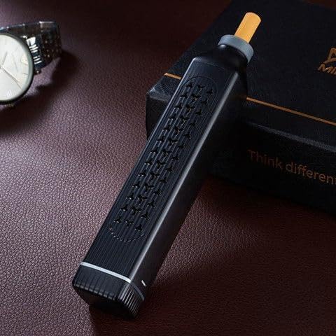 USB充電式ポータブル携帯灰皿 – 軽量で大容量オートダークーバー搭載空気穴付き灰皿スタンド 頑丈なア..