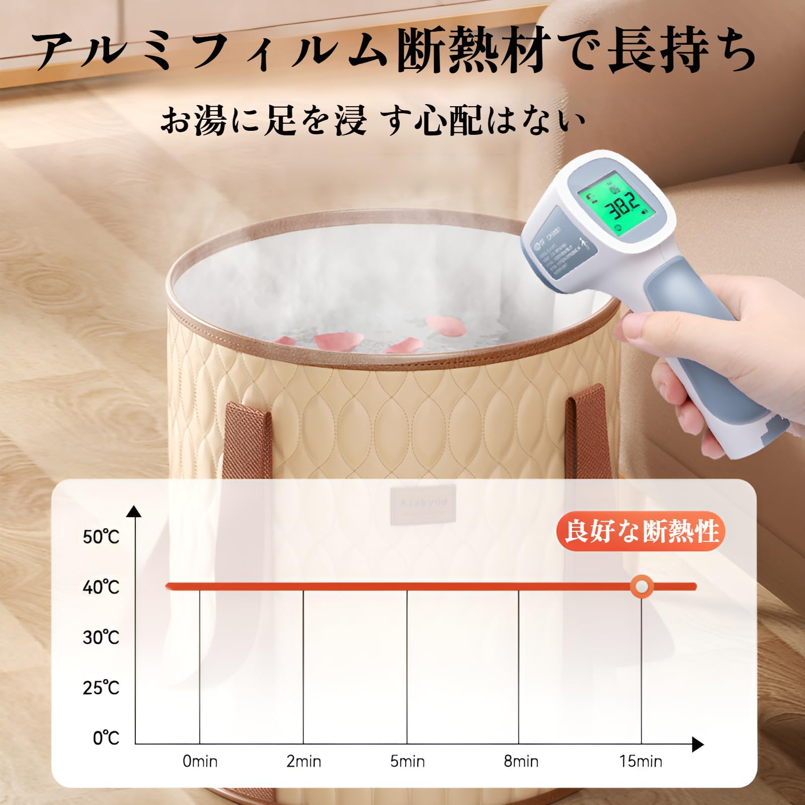 折りたたみバケツ 保温フットバス 泡脚桶 足浴桶 安定した安心感 疲労回復 家庭用洗脚盆 折りたたみ式..