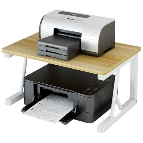 プリンタースタンド、デスクトップスタンド、プリンターラックアセンブリ、デスクトップ、木製、大容量..