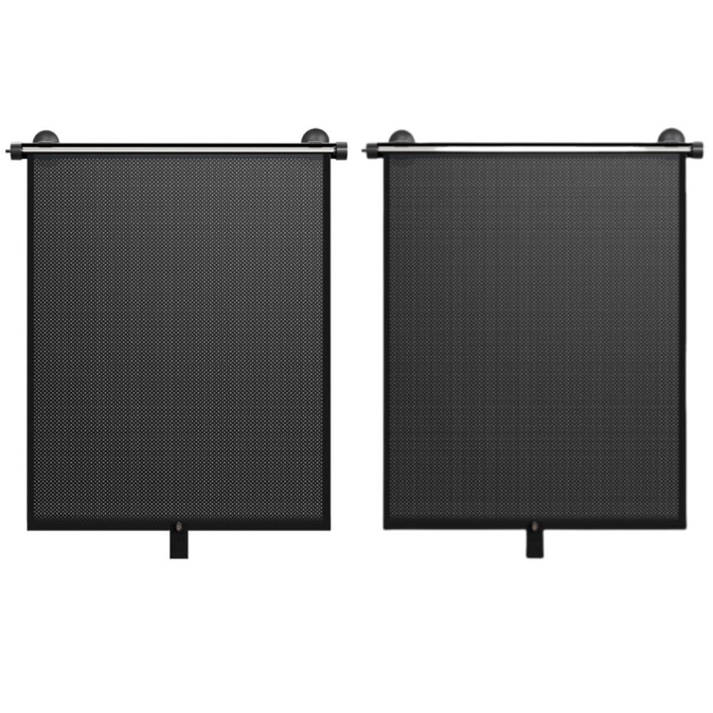 2ピース、車用サイドサンシェード、日焼け防止、格納式、車用ウィンドウシェード、遮光、ビニール (50*50CM) [並行輸入品]