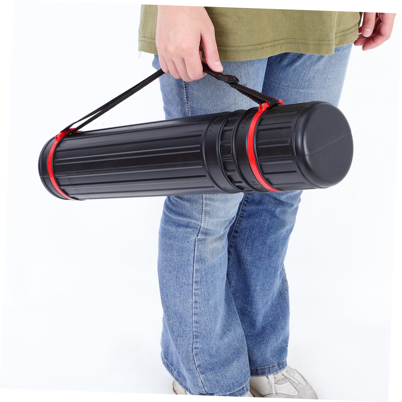 調節可能なポスターチューブ プラスチック 拡張可能なポスター矢筒ケース 伸縮式アートポスター 矢印ホ..