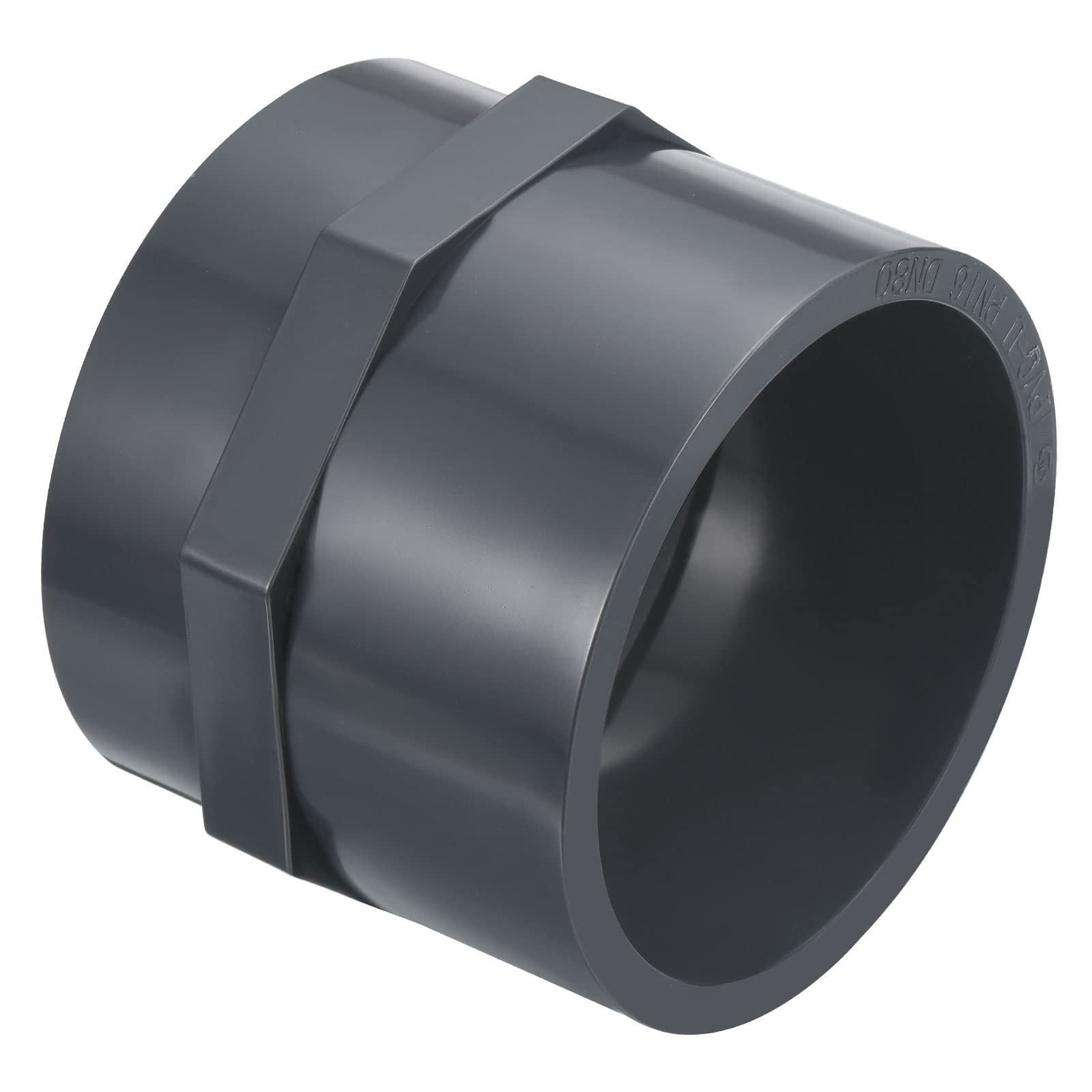 G3メスネジ管継手 UPVC 75 mmソケット直管 ホースコネクターアダプター 水道管用 グレー