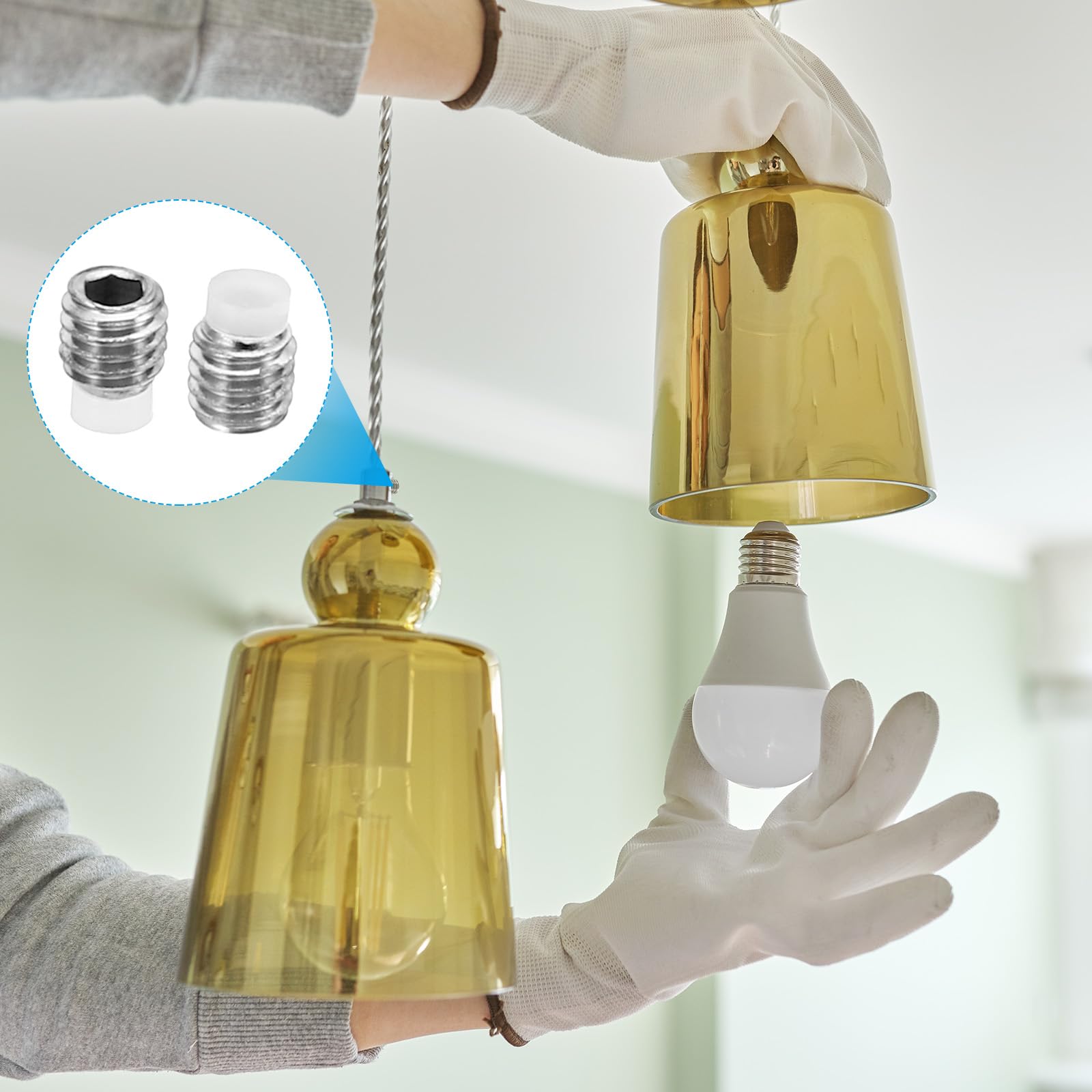 M3x5mm グラブスクリュー セットねじ クランピングスクリュー ナイロンチップ 20本入り 六角ソケットヘ..