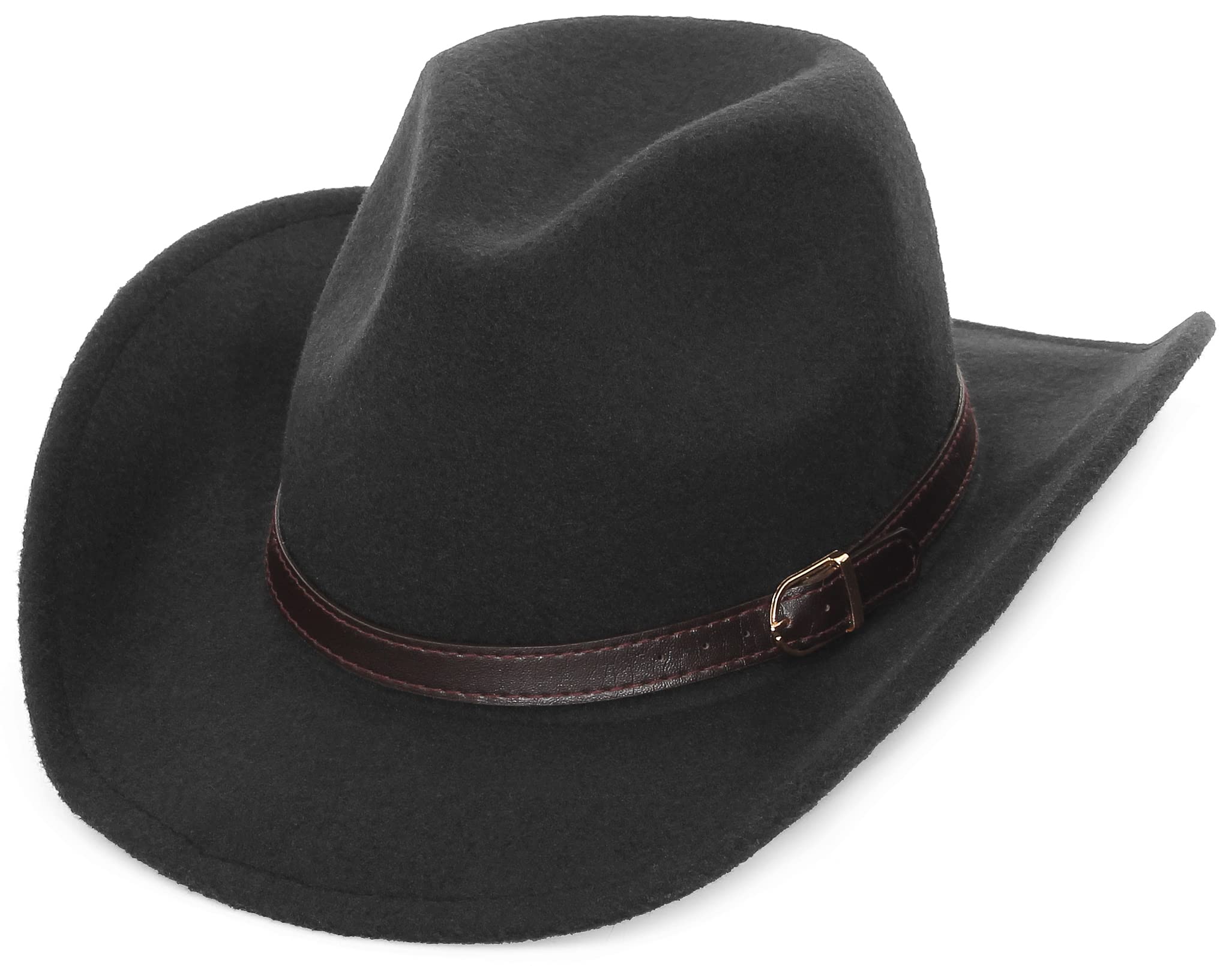 カウボーイハット 無地 メンズ レディース 中折れ帽 ウールハット テンガロンハット ウエスタンハット ..