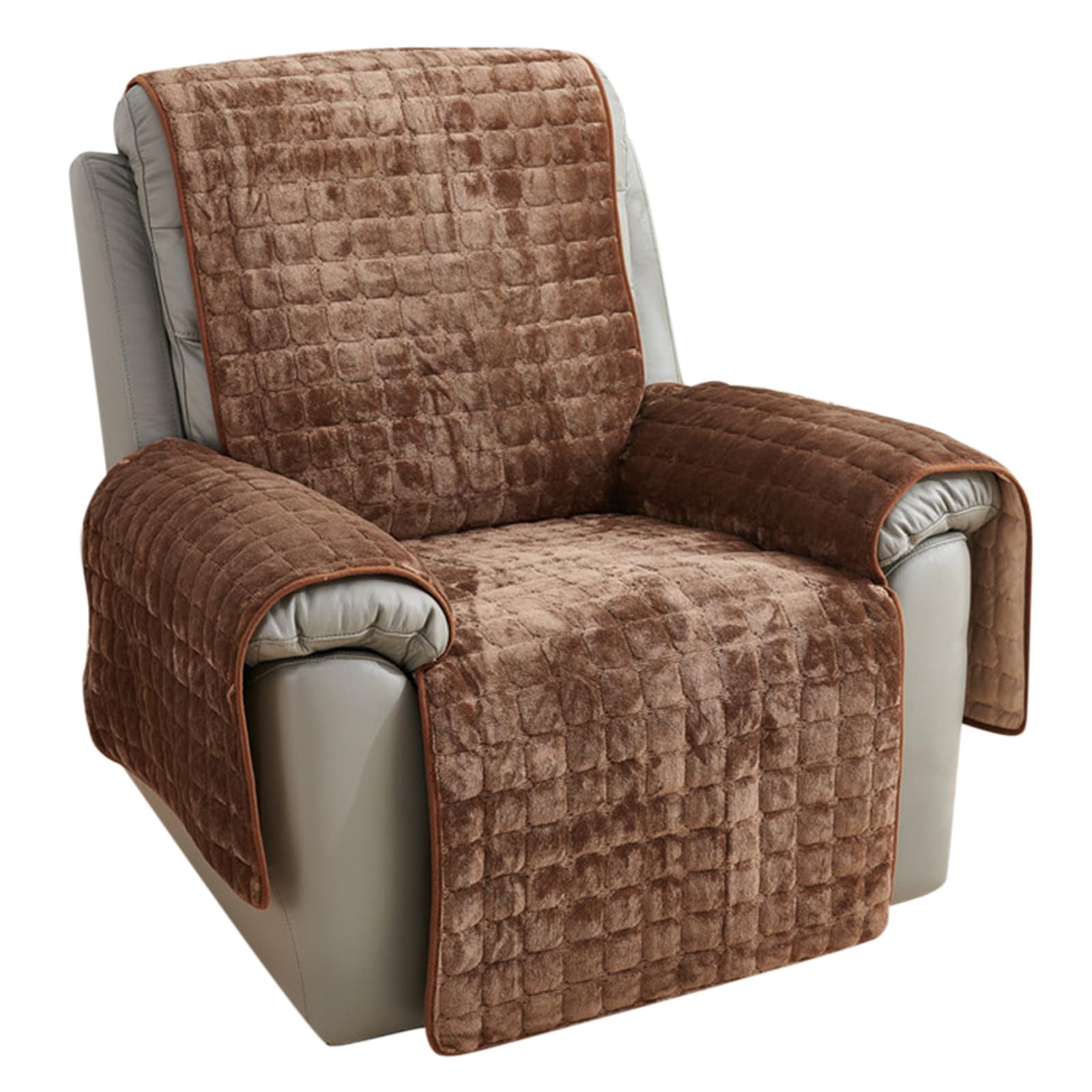 マッサージチェア カバー 一人掛け リクライニングチェアカバー 起毛 汚れ防止 水洗い可 短毛 ポリエス..