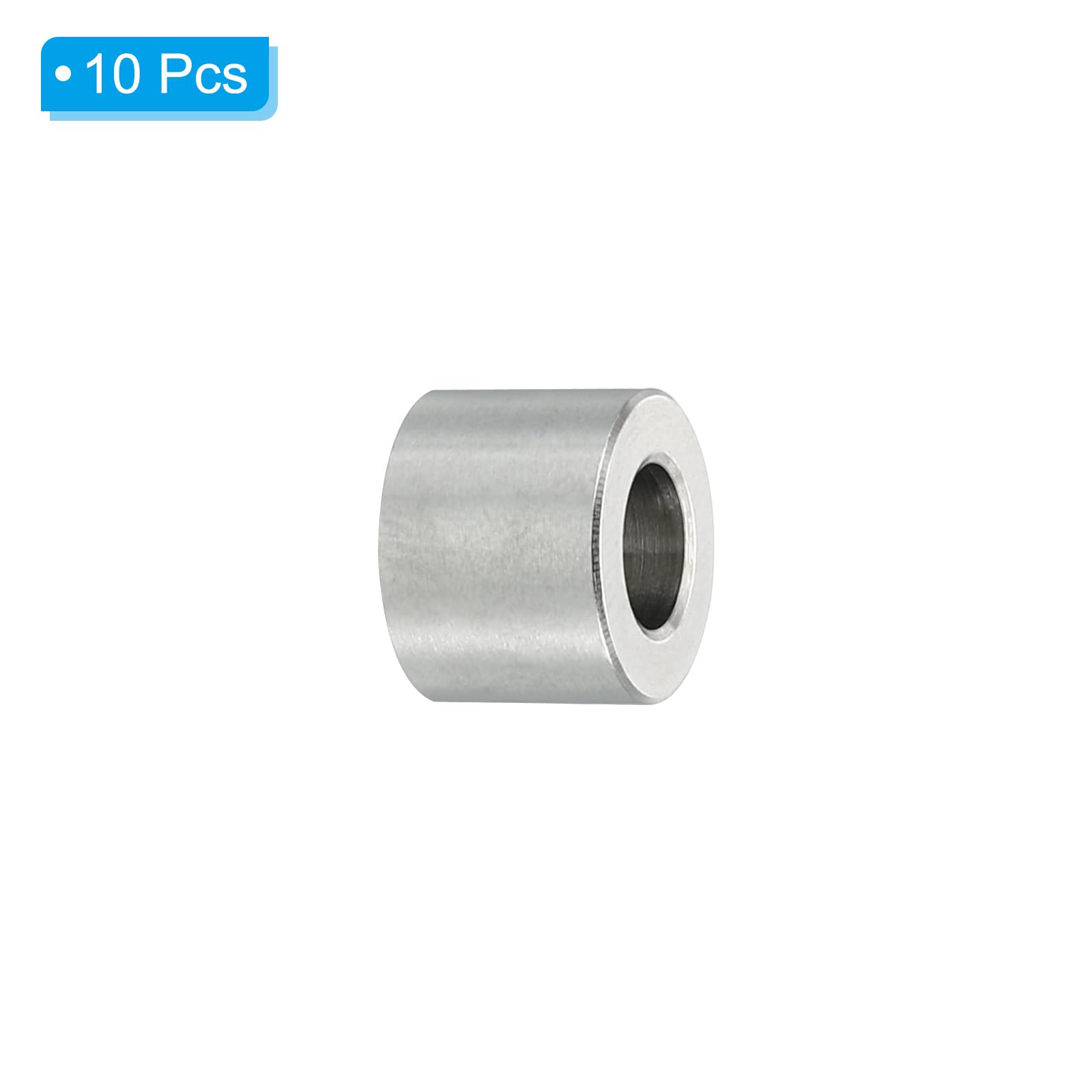 アピネスのM5ステンレススペーサー 10個セット メタルスペーサー ステンレススチール 5.2mm内径×12mm外径×20mm長 1/5インチまたはM5ネジ用 丸型スクリュースタンドオフ｜アングル3