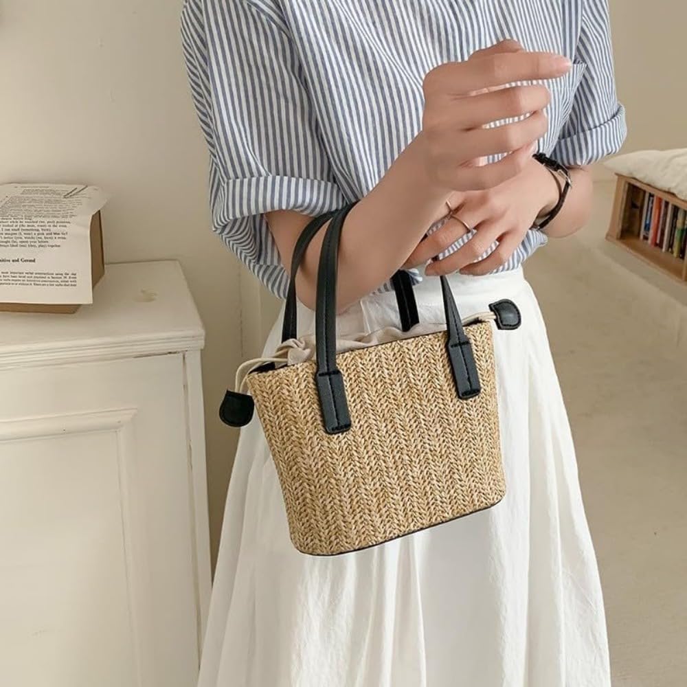 ショルダー かごバッグ バッグ ストローバッグ かご レディース 軽量 手提げ トートバッグ 手織りの袋 ..