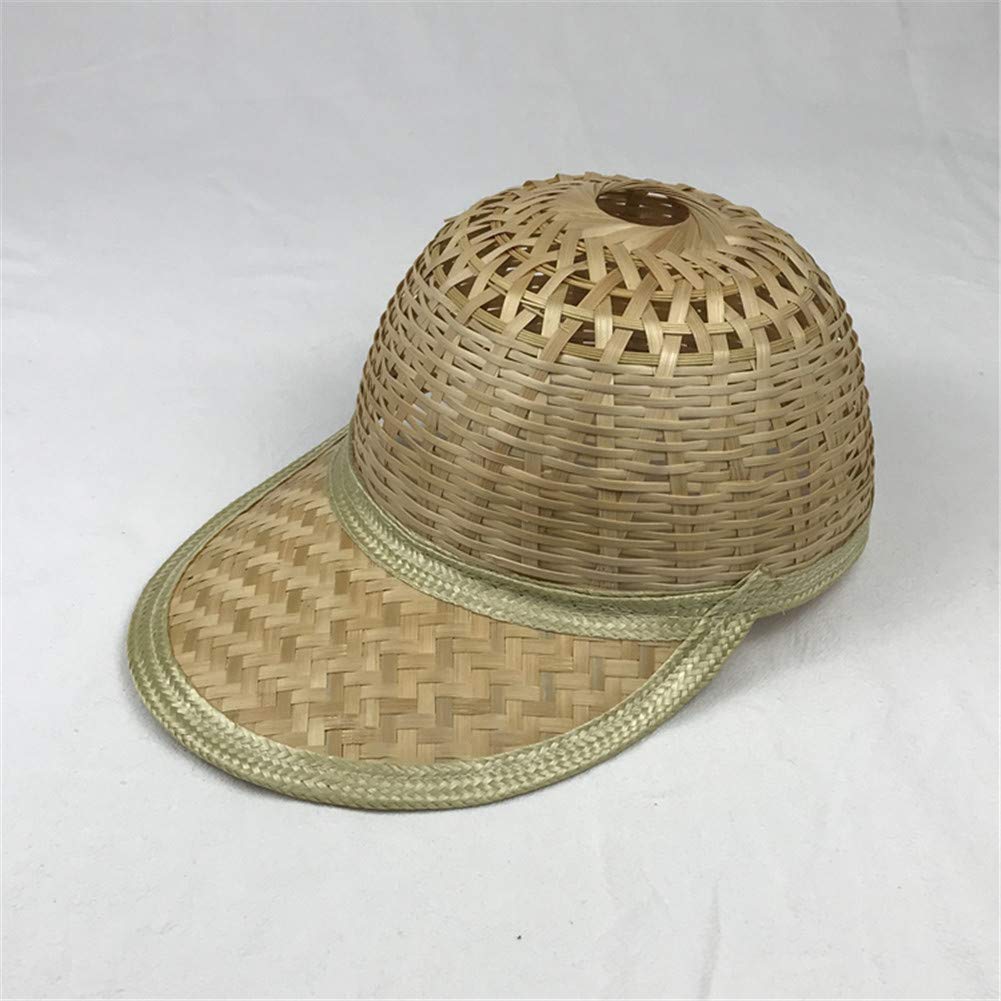 野球帽 運転手の帽子 竹ハード帽子サイト換気バイザー日焼け止め工事夏籐帽子 男女兼用 麦わら帽子 日..
