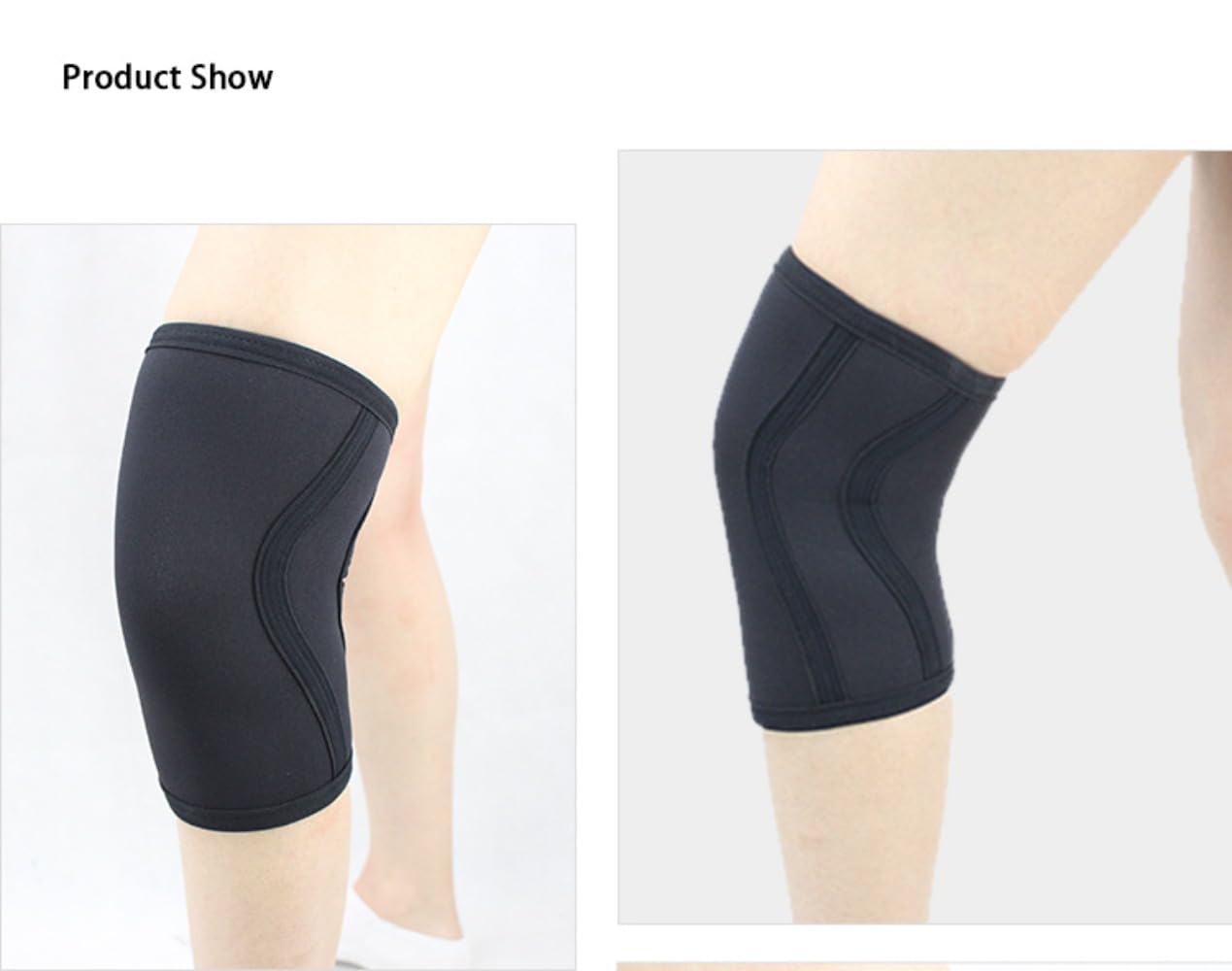 重量挙げニーブレース7mmネオプレンプロテクターのための圧縮膝スリーブ ウェイトリフティングスクワッ..