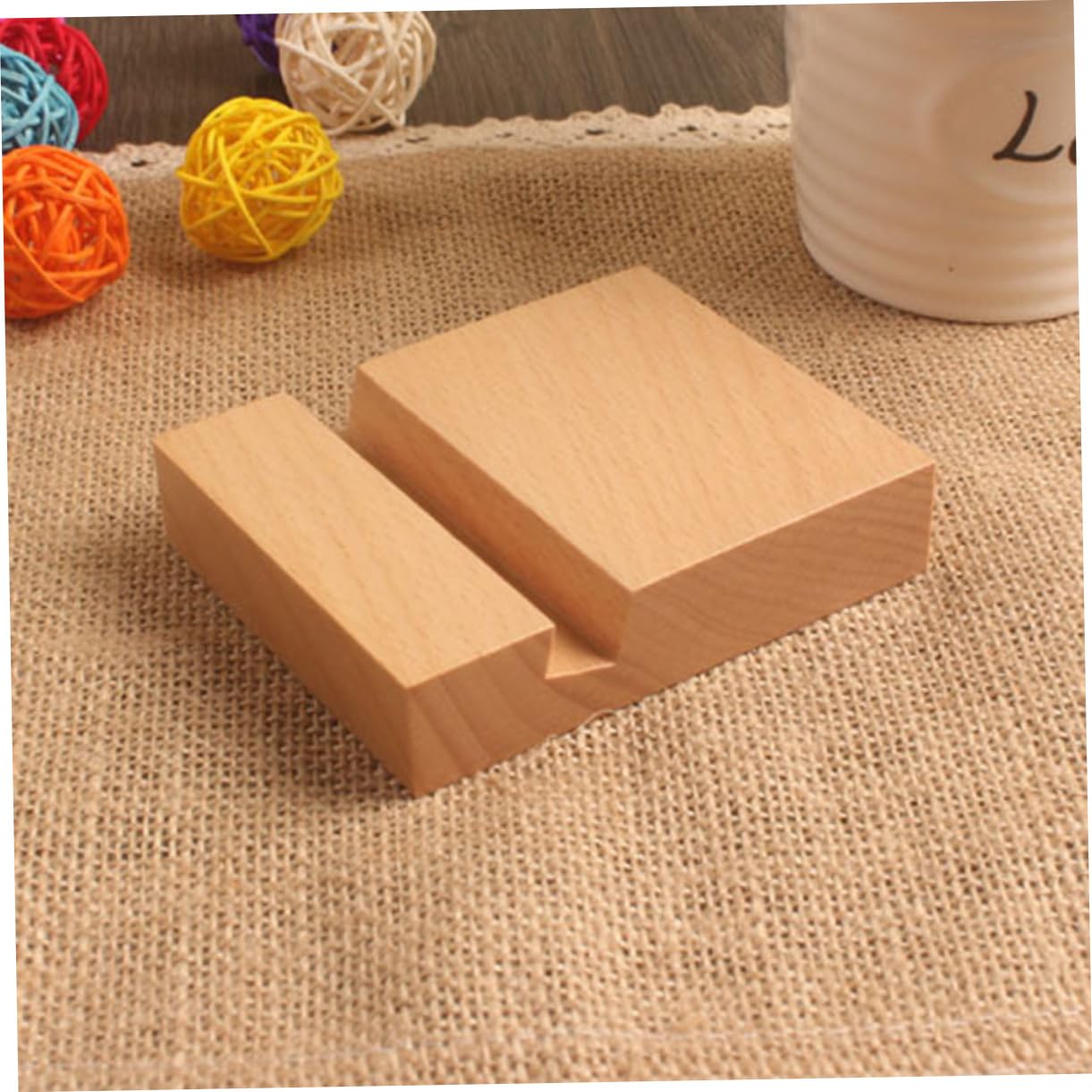 タブレットスタンド タブレットホルダー テーブル タブレット スタンド スマホスタンド 木製 無垢材 ベース10個入り8cmx6cmx2cm(3)