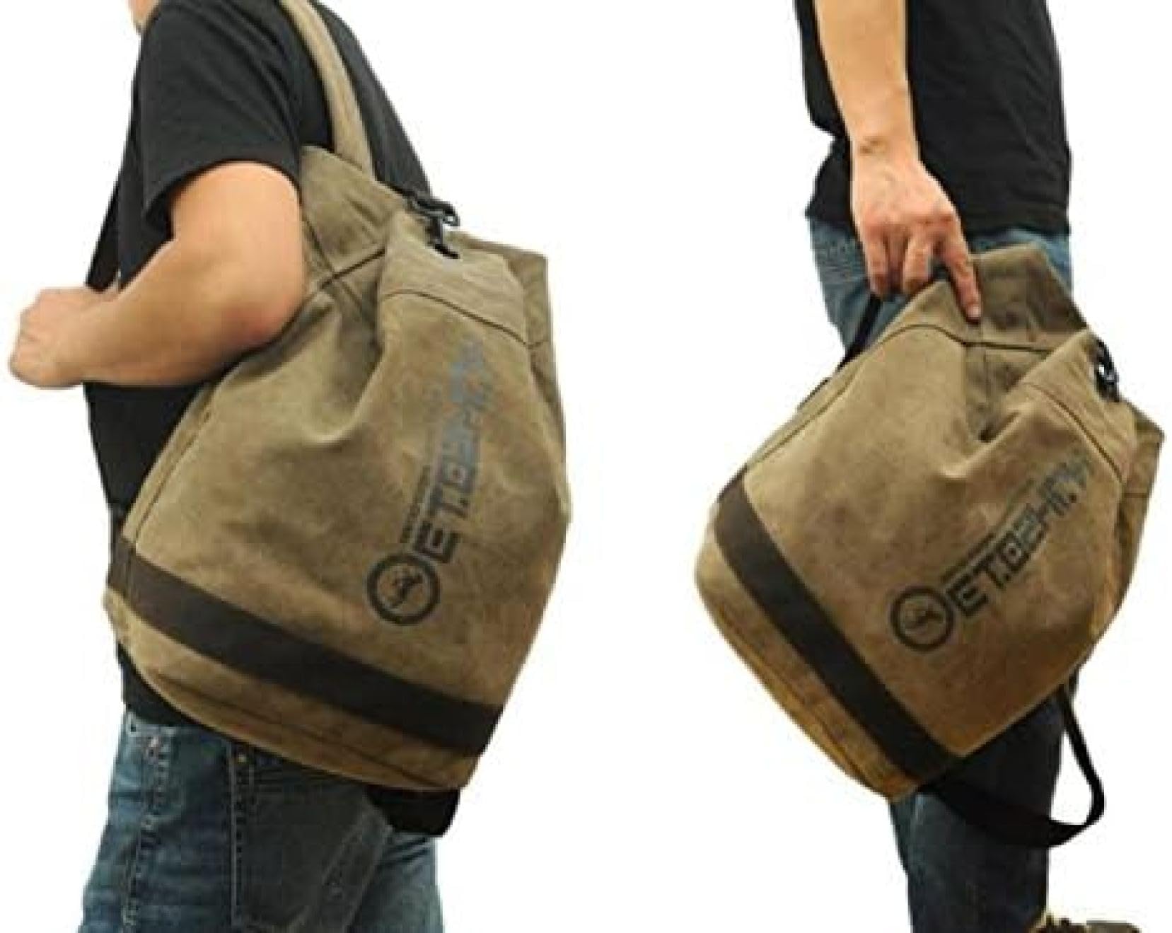 [BUEOJH] メンズファッションバッグ キャンバス リュック バッ...(3)