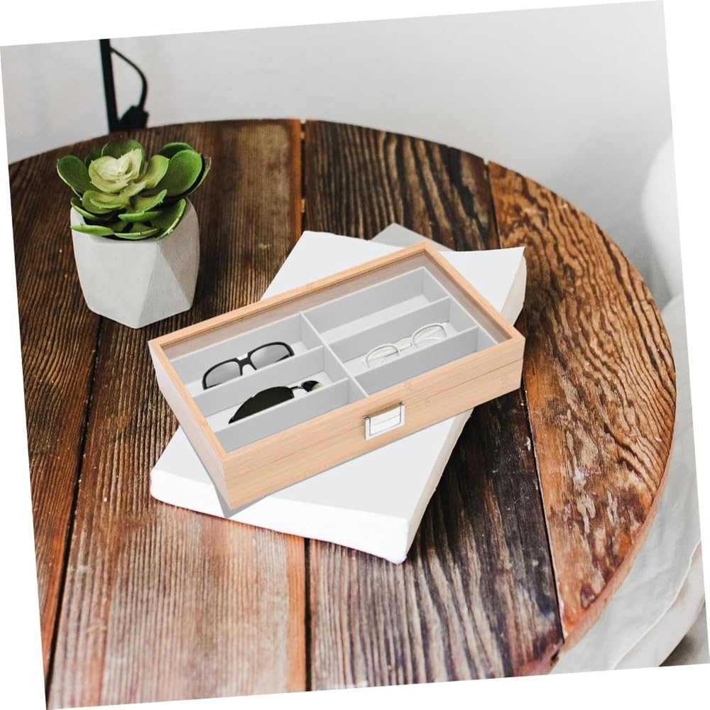 1個 6人用 ケース テラリウム サングラスオーガナイザー サングラスディスプレイコンテナ 6グリッドグラスコンテナ 保管所 収納ボックス ショーケース (6) [並行輸入品]