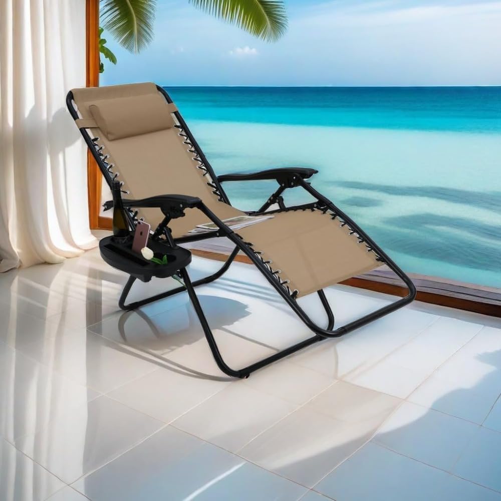 折りたたみ椅子 アウトドアチェア 折畳み インフィニティチェア リクライニングチェア 角度調節 枕つき..