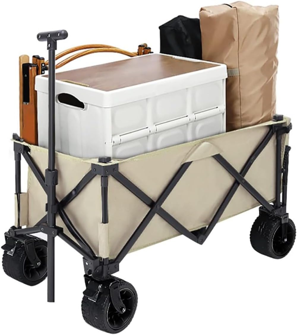 自立収納 コンパクト 大型タイヤ 折りたたみ ワゴン 折りたたみキャリーカート 大容量150L 耐荷重150/1..