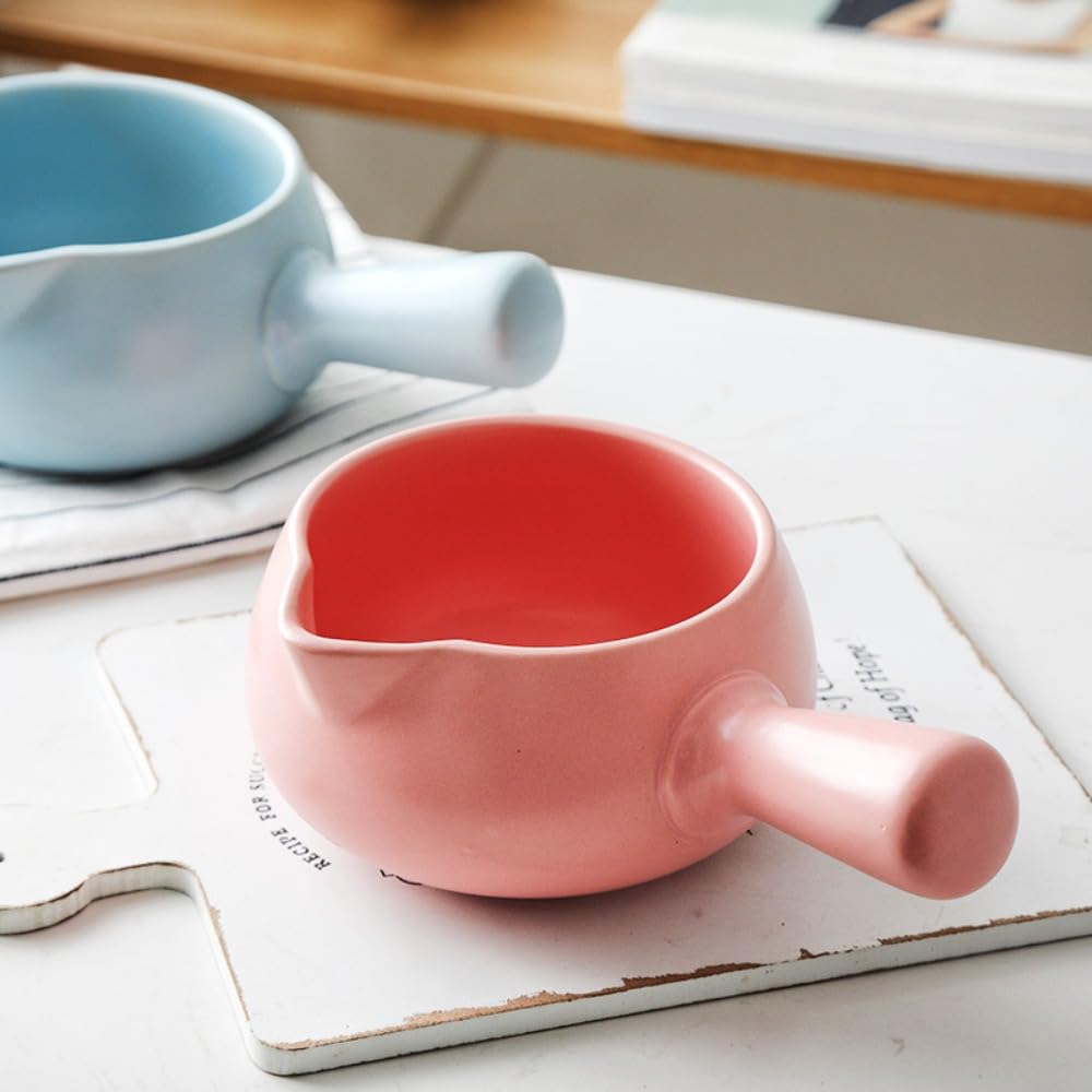 片手鍋 ミルクパンラミックポット加熱ポットlミルクポット IH対応 セラミックスープ鍋 可愛い ミルクポ..