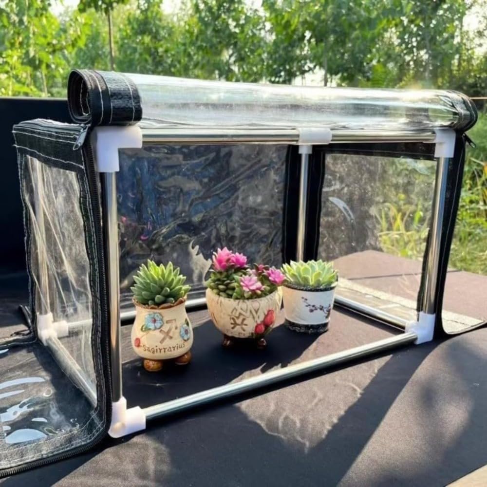 ビニールハウス ミニ温室 ビニール温室 小型温室ガーデン温室 折りたたみ 園芸用ビニールハウス 防水 ..