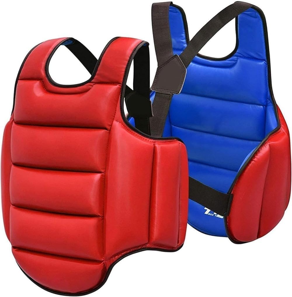 空手チェストガードベスト MMキックボクシングボディプロテクター格闘技 WTF.機器装甲テコンドーターゲ..