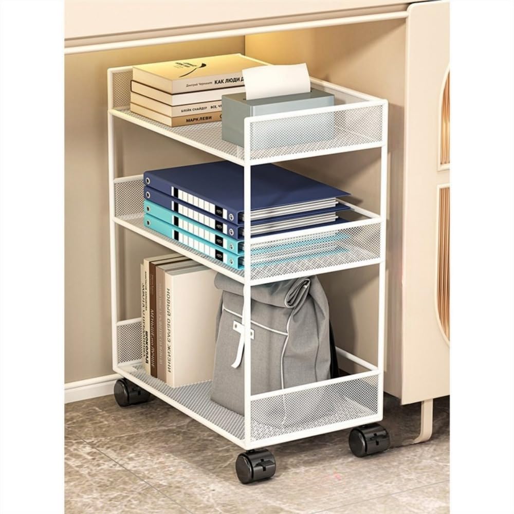 3段本棚 書架 ランドセルラック 机下書包置き棚 キャスター付き 書類棚 収納棚 収納ラック ファイルワ..