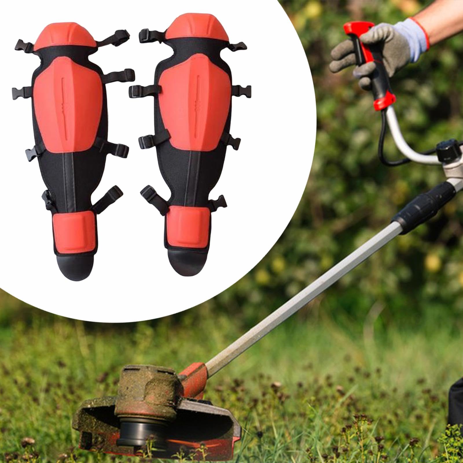 雑草刈り用すね当て レッグガード EVAパッド付き マウンテンバイク用 25.2x7.8インチ 快適な着用感 ア..