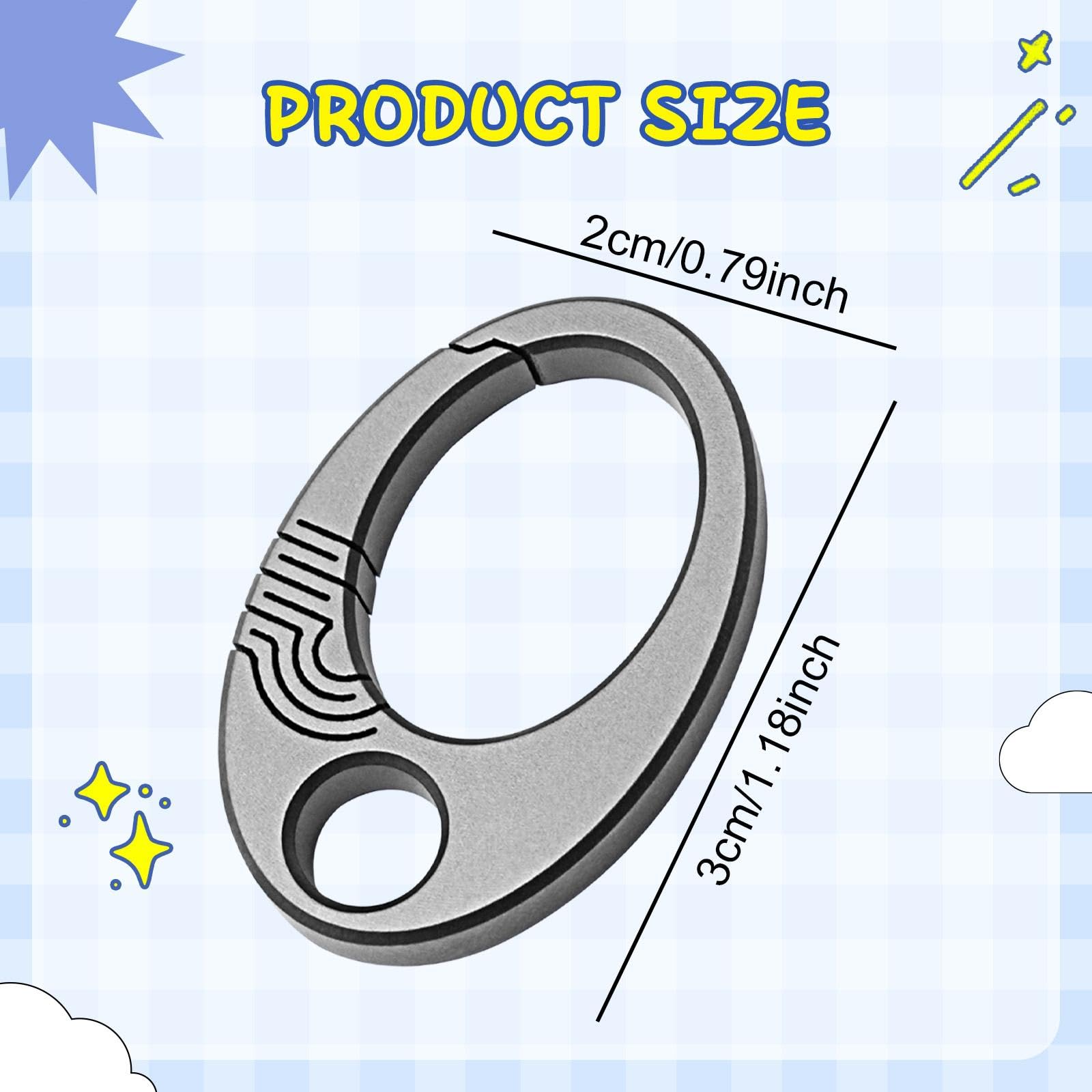 アピネスのミニキーリング キーリング ポータブル 理想的なギフト 機器アクセサリー 多機能用品 軽量チェーン クリップチェーン｜アングル2