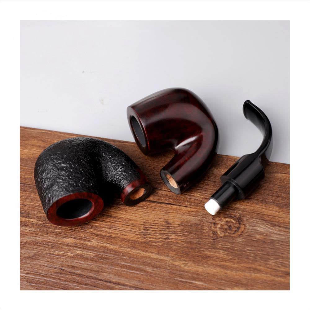 アピネスの手作りブライヤーウッドパイプ、クリエイティブな木製パイプフルカーブパイプ、パイプ愛好家向けに特別に設計、さまざまなスタイルからお選びいただけます、パイプ、無垢材パイプ (C)｜アングル3