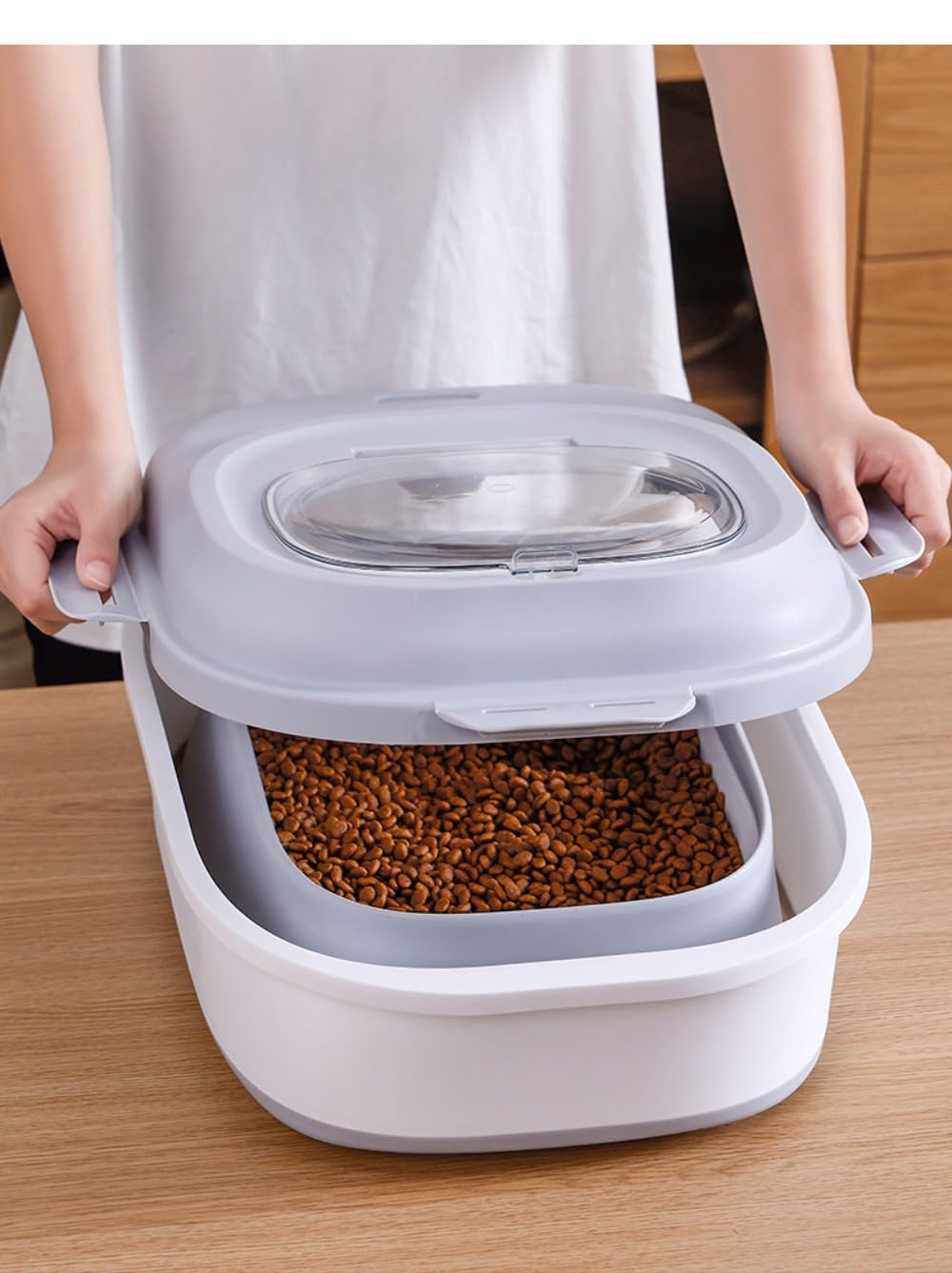 ペットフード保存タンク ドッグフード キャットフード 真空保存容器 大容量 ペットフード 梅雨 乾物保..
