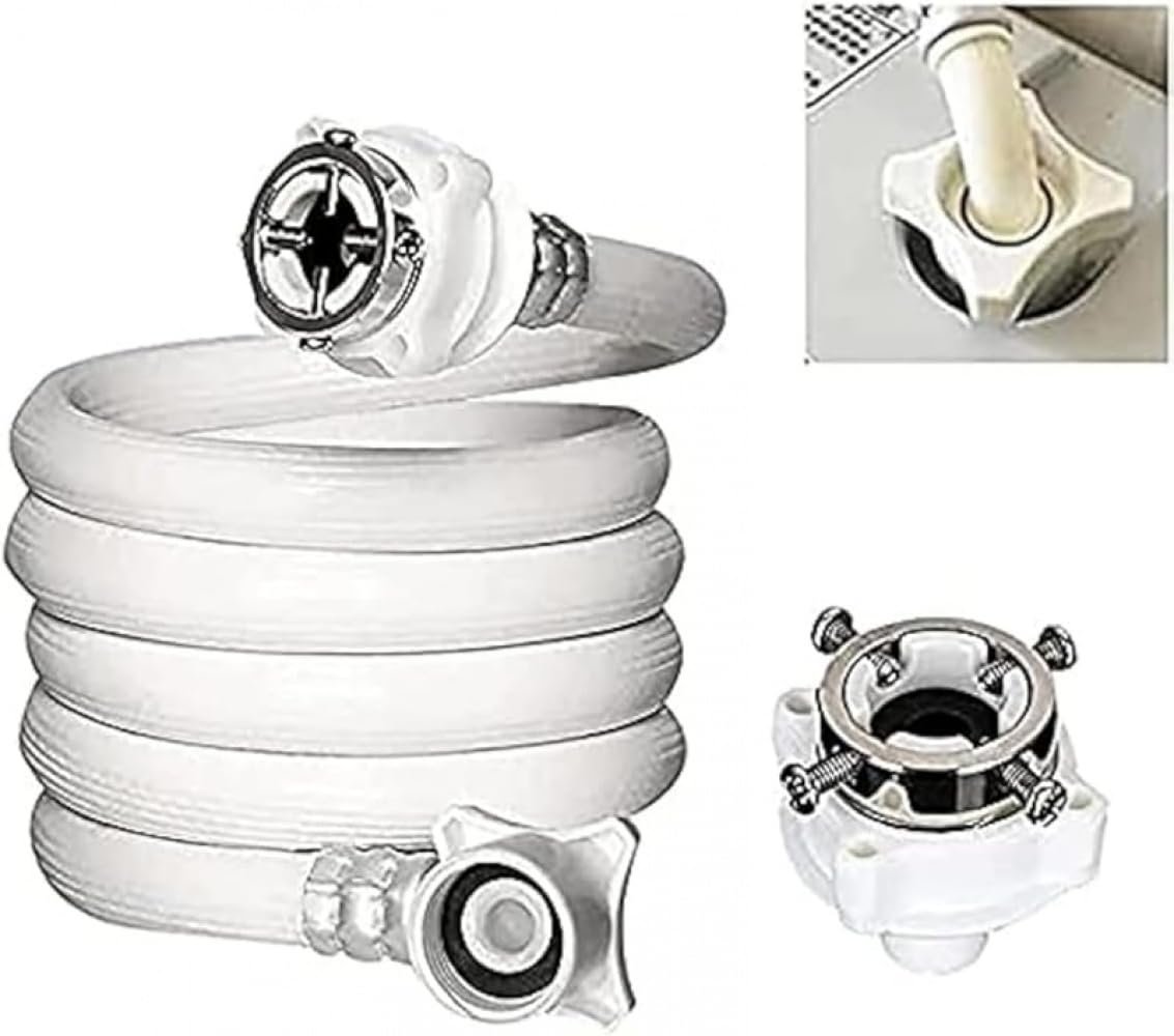 PVC 製 洗濯機給水ホース ドラム洗濯機上水管に通用 3-15M ワンタッチ接続 抜け防止・水漏れ防止 取付..