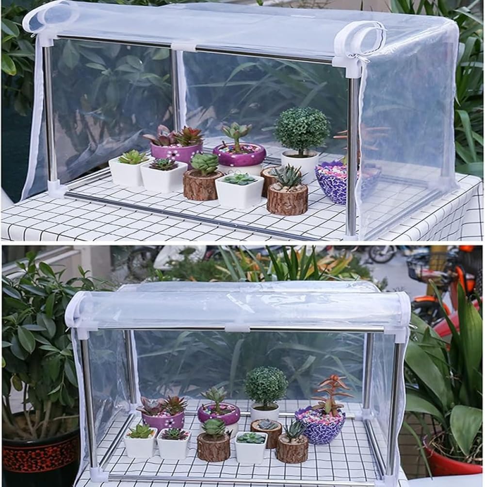 ビニールハウス ミニ温室 PVC ガーデン温室 折りたたみ 園芸用ビニールハウス 防水 小型 家庭菜園 植物..