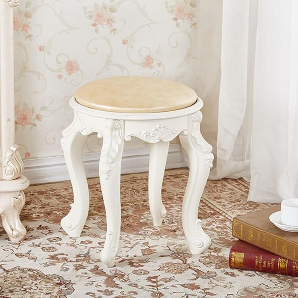 ドレッシングチェア、化粧、鏡用、家庭用、チェアのみ、化粧台、木製、猫足、アンティーク、ベッドルー..